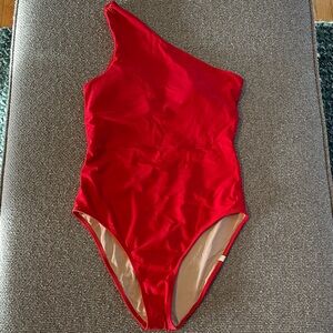 Summersalt One-Shoulder Red One-Piece Swimsuit
